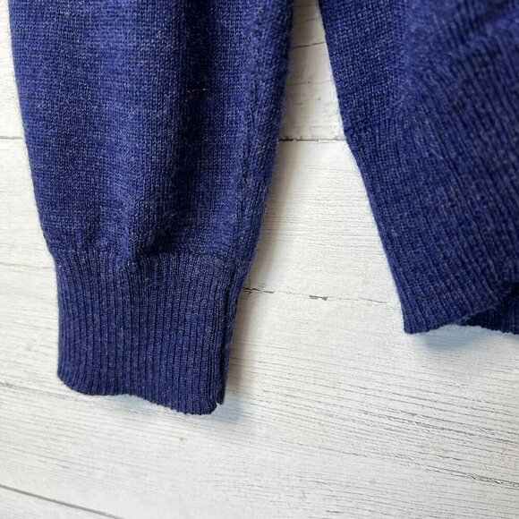 Calvin Klein Sweater Mens Size XL Navy 100% Extra Fine Merino Wool V Neck - Picture 5 of 16